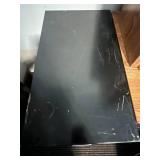 Pair of Black Two-Drawer Metal File Cabinets