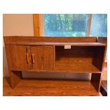 Large Corner Office Desk Suite with Overhead Shelves and Keyboard Tray - metal file cabinet not included