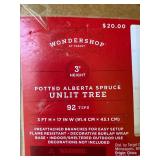 Three Artificial 3 Ft Wondershop Alberta Spruce Christmas Trees - 2 with Boxed Packaging