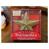 Large Lot of Christmas Ornaments, Garland, Lights and Storage Bin