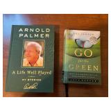 Golf Enthusiast Lot W Book Collection & Dallas Cowboys Turf Tee Mat and Floating Golf Game