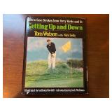 Golf Enthusiast Lot W Book Collection & Dallas Cowboys Turf Tee Mat and Floating Golf Game