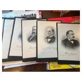 Mixed Educational and Leisure Lot: Puzzles, U.S. Presidents Binder, Songbook, and Books