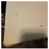 Large Upholstered Work Table with Metal Frame 62x24x37 Inch