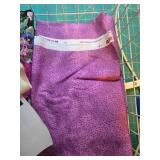 Collection of Assorted Purple and Floral Quilting Fabric Pieces