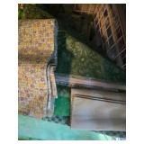 Collection of Assorted Green and Yellow Quilting Fabric Pieces