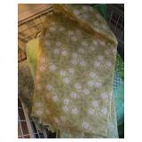 Collection of Assorted Green and Yellow Quilting Fabric Pieces