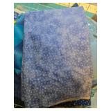 Collection of Blue Cotton Fabric Scraps and Quilting Pieces