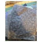 Collection of Blue Cotton Fabric Scraps and Quilting Pieces