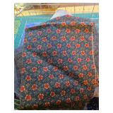 Collection of Blue Cotton Fabric Scraps and Quilting Pieces