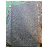 Collection of Blue Cotton Fabric Scraps and Quilting Pieces