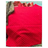 Collection of Red and Pink Heart-Themed Quilting Fabric Pieces