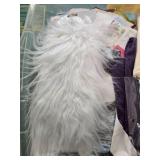 Quilting and Sewing Supply Lot with Faux Fur, Fabric Strips, and Interfacing