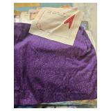 Quilting and Sewing Supply Lot with Faux Fur, Fabric Strips, and Interfacing