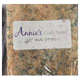 Quilting and Sewing Supply Lot with Faux Fur, Fabric Strips, and Interfacing