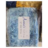 Quilting and Sewing Supply Lot with Faux Fur, Fabric Strips, and Interfacing