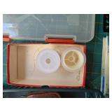 Mixed Lot: 2 Books, Decorative Bookstand, Sewing Kit, Office Supplies and Greeting Tags