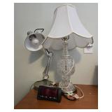 Lot of 2 Table Lamps and Westclox Digital Alarm Clock