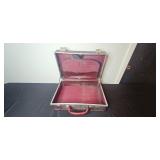 Collection of Laptop Accessories, Surge Protectors, Wires, and Vintage Briefcase