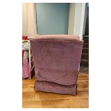 Reclining Upholstered Armchair in Mauve Fabric