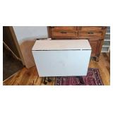 White Folding Drop-Leaf Drafting Table on Casters 35x60x36 Inches