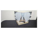 Nativity Scene Holy Bible Figurine with 2 Pairs of Eyeglasses in Cases