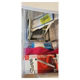 Plastic Drawer Unit with Office Supplies, Stationery, Books, and Accessories