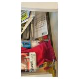Plastic Drawer Unit with Office Supplies, Stationery, Books, and Accessories