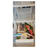 Plastic Drawer Unit with Office Supplies, Stationery, Books, and Accessories