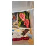 Plastic Drawer Unit with Office Supplies, Stationery, Books, and Accessories