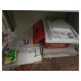 Collection of Art and Craft Supplies Including Canvas Panels, Mounting Boards, and Accessories