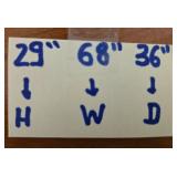 Large L-Shaped Metal Office Desk with File Drawers and Storage, 68 in Wide