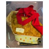Bulk Lot of Craft Ribbon and Quilting Fabric Scraps