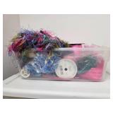Large Craft Ribbon Collection with Storage Bins - Assorted Colors and Styles