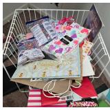 Assorted Gift Bags, Shredded Paper Filler, and Holiday Wrapping Lot