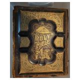 Antique Illustrated Parallel Bible with Ornate Cover