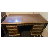 Wooden Office Desk with 9 Drawers 60x30x30 Inches