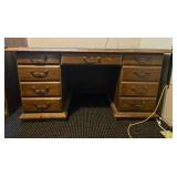 Wooden Office Desk with 9 Drawers 60x30x30 Inches