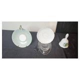 Vintage Assorted Decorative Porcelain Cups, Saucers, Bell, and Commemorative Plate Collection