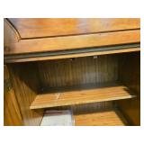 Wooden Secretary Desk Hutch with Shelves and Cabinet Storage 75x30x17 in