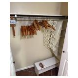Closet Organization Set with Wooden Hangers, Hanging Organizer, and Shoe Rack