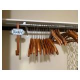 Closet Organization Set with Wooden Hangers, Hanging Organizer, and Shoe Rack