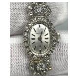 Vintage Hamilton 14K White Gold and Diamond Ladies Manual Wind-Up Watch (6.5") in Working Condition Vintage Hamilton 14K White Gold and Diamond Ladies Manual Wind-Up Watch (6.5") in Working Condition