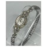 Vintage Hamilton 14K White Gold and Diamond Ladies Manual Wind-Up Watch (6.5") in Working Condition Vintage Hamilton 14K White Gold and Diamond Ladies Manual Wind-Up Watch (6.5") in Working Condition