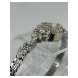 Vintage Hamilton 14K White Gold and Diamond Ladies Manual Wind-Up Watch (6.5") in Working Condition Vintage Hamilton 14K White Gold and Diamond Ladies Manual Wind-Up Watch (6.5") in Working Condition