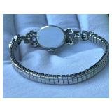 Vintage Hamilton 14K White Gold and Diamond Ladies Manual Wind-Up Watch (6.5") in Working Condition Vintage Hamilton 14K White Gold and Diamond Ladies Manual Wind-Up Watch (6.5") in Working Condition