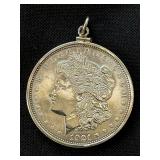 1921-D Morgan Silver Dollar Pendant with Sterling Silver Bail 1921-D Morgan Silver Dollar Pendant with Sterling Silver Bail