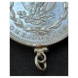 1921-D Morgan Silver Dollar Pendant with Sterling Silver Bail 1921-D Morgan Silver Dollar Pendant with Sterling Silver Bail