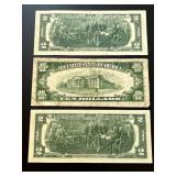 1934-D $10 Federal Reserve Note (Minneapolis) & Two 1976 $2 Federal Reserve Notes (Minneapolis) 1934-D $10 Federal Reserve Note (Minneapolis) & Two 1976 $2 Federal Reserve Notes (Minneapolis)