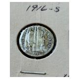 Antique U.S. Coin Lot - 1905 Liberty "V" Nickel, 1916-S Barber Dime, 1899 Barber Quarter, and 1899 Indian Head Penny Antique U.S. Coin Lot - 1905 Liberty "V" Nickel, 1916-S Barber Dime, 1899 Barber Quarter, and 1899 Indian Head Penny